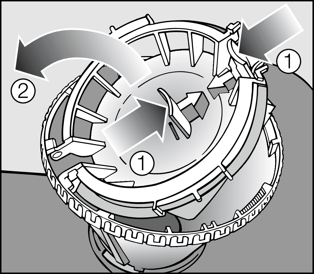 Kontrolka Přítok/odtok bliká a svítí – obrázek